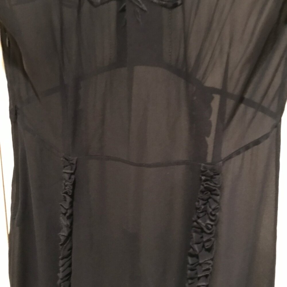 Temperly London Black Sheer Dress, Size 8 - Picture 12 of 16